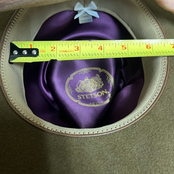 Stetson Olive Felt Hat with Dual-Tone Band - Picture 14 of 14